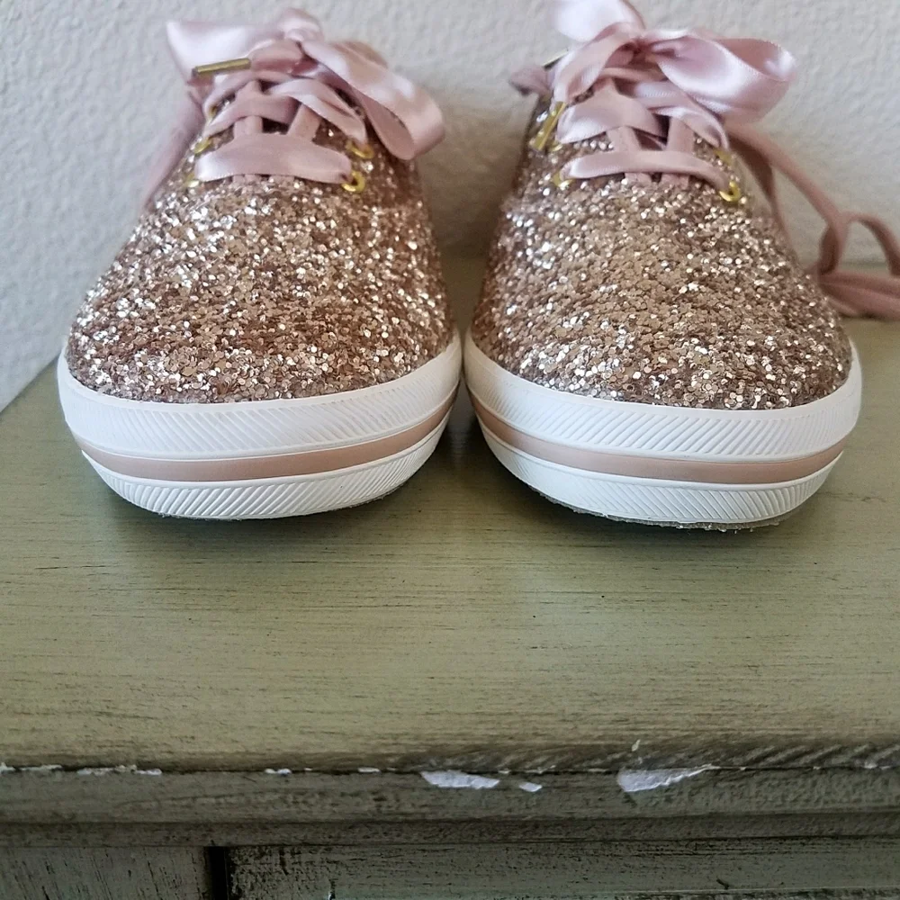 Keds x Kate Spade New York Glitter Lace-Up Sneakers